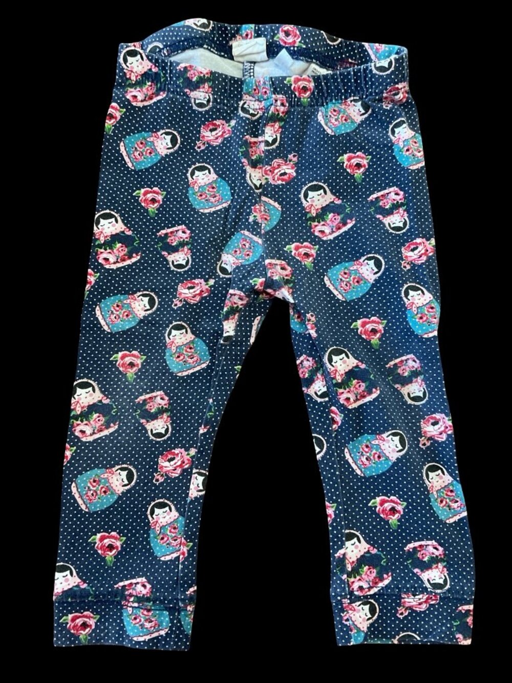 🌻10/$25 - Blue Matryoshka Doll Print Leggings